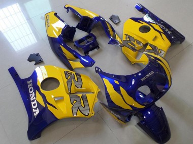 Best 1990-1998 Honda CBR250RR MC22 Motorcycle Fairing - Yellow Blue