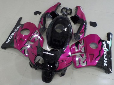 Best 1990-1998 Honda CBR250RR MC22 Motorcycle Fairing Kits - Pink Glossy Black