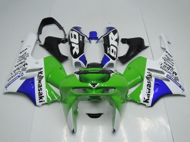 Best 1994-1997 Kawasaki ZX9R Motorcycle Fairings - Green White Blue