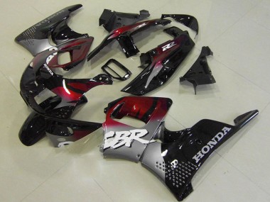 Best 1996-1997 Honda CBR900RR 893 Motorcycle Fairings - Silver Maroon Red Glossy Black