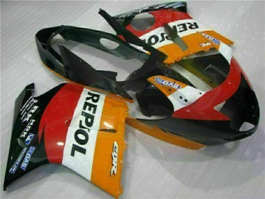 Best 1996-2007 Honda CBR1100XX Blackbird Motorcycle Fairing - Orange White Red Glossy Black Repsol