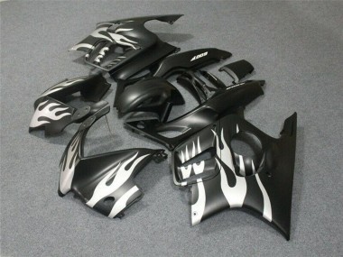 Best 1995-1996 Honda CBR600 F3 Motorcycle Fairings - White Matte Black Flame