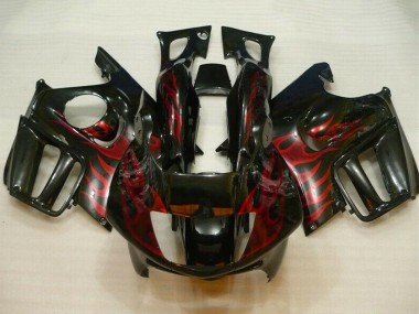 Best 1995-1996 Honda CBR600 F3 Motorcycle Fairings - Glossy Black Red Flame