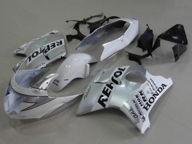 Best 1996-2007 Honda CBR1100XX Blackbird Motorcycle Fairings - White Black Repsol