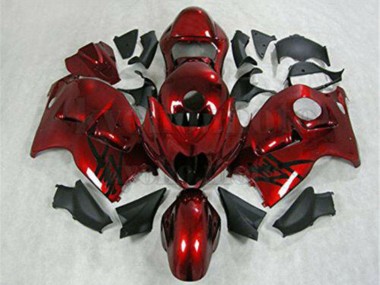 Best 1996-2007 Suzuki GSXR 1300 Hayabusa Motorcycle Fairing - Red Black