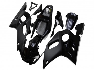 Best 1998-2002 Yamaha YZF R6 Motorcycle Fairings - Glossy Black Matte Black