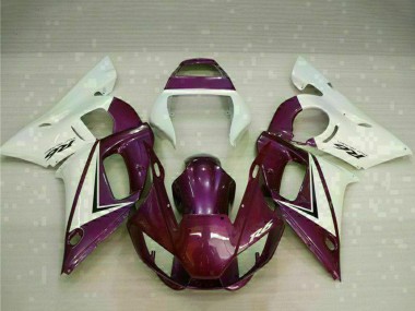 Best 1998-2002 Yamaha YZF R6 Motorcycle Fairings - White Purple