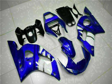 Best 1998-2002 Yamaha YZF R6 Motorcycle Fairings - Blue White