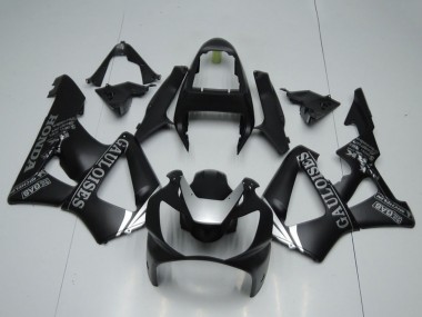Best 2000-2001 Honda CBR900RR 929 Motorcycle Fairings - Matte Black Silver Cauloises