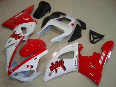 Best 2000-2001 Yamaha YZF R1 Motorcycle Fairing - White Red