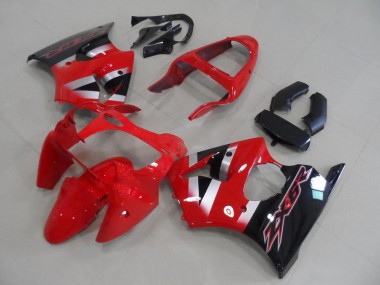 Best 2000-2002 Kawasaki ZX6R Motorcycle Fairings - Red Silver Glossy Black OEM Style