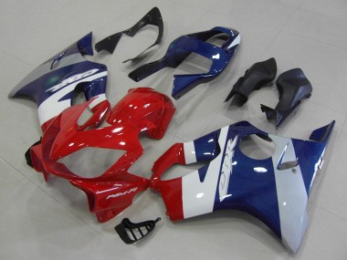 Best 2001-2003 Honda CBR600 F4i Motorcycle Fairings - White Blue Red