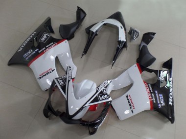 Best 2001-2003 Honda CBR600 F4i Motorcycle Fairings - White Red Glossy Black Carrera Lee