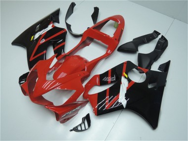 Best 2001-2003 Honda CBR600 F4i Bike Fairings - Red Glossy Black