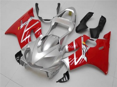 Best 2001-2003 Honda CBR600 F4i Motorcycle Fairings Kits - Silver Red