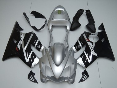 Best 2001-2003 Honda CBR600 F4i Motorcycle Fairing - Silver Glossy Black