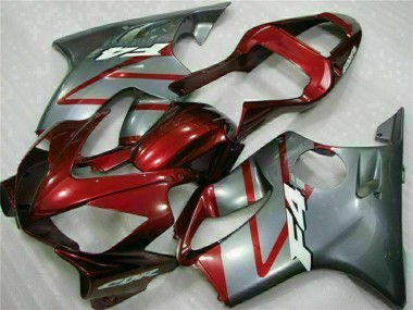 Best 2001-2003 Honda CBR600 F4i Motorcycle Fairing Kits - Silver Red