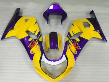 Best 2001-2003 Suzuki GSXR 600/750 Motorcycle Fairings - Yellow Purple