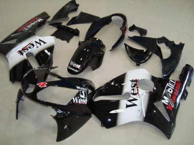 Best 2002-2006 Kawasaki ZX12R Motorcycle Fairings - Glossy Black White West Red