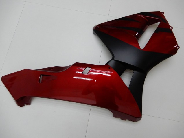 2003-2004 Honda CBR600RR Motorcycle Fairings - Red Matte Black Stripe