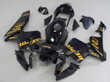 Best 2003-2004 Honda CBR600RR Motorcycle Fairings - Glossy Black Gold Repsol