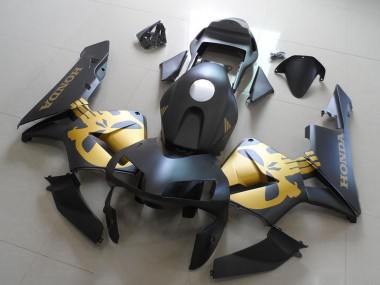 Best 2003-2004 Honda CBR600RR Motorcycle Fairings - Matte Black Gold