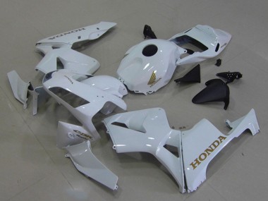 Best 2003-2004 Honda CBR600RR Motorcycle Fairings - White Gold Decals