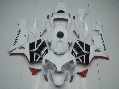 Best 2003-2004 Honda CBR600RR Motorcycle Fairing - White Glossy Black
