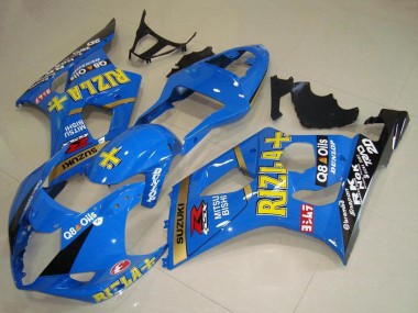 Best 2003-2004 Suzuki GSXR 1000 Motorcycle Fairings - Blue Gold Black Rizla