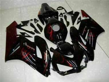 Best 2004-2005 Honda CBR1000RR Motorcycle Fairings - Glossy Black Red Flame
