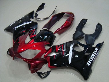 Best 2004-2007 Honda CBR600 F4i Motorcycle Fairings Kit - Red Glossy Black
