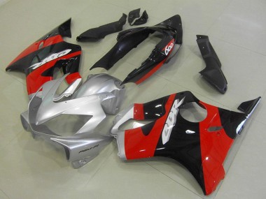 Best 2004-2007 Honda CBR600 F4i Motorcycle Fairings - Silver Red Glossy Black