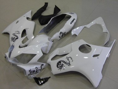 Best 2004-2007 Honda CBR600 F4i Motorcycle Fairings - White Dragon