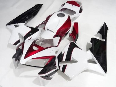 Best 2005-2006 Honda CBR600RR Motorcycle Fairings Kits - White Red Black