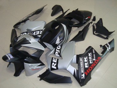 Best 2005-2006 Honda CBR600RR Motorcycle Fairings - Matte Black Silver Repsol