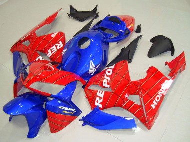 Best 2005-2006 Honda CBR600RR Motorcycle Fairings - Blue Red Spider Man Repsol
