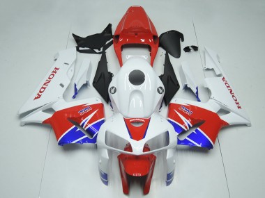 Best 2005-2006 Honda CBR600RR Motorcycle Fairing Kits - White Red Blue HRC