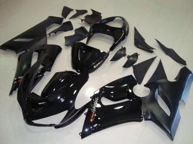 Best 2005-2006 Kawasaki ZX6R Motorcycle Fairings - Glossy Black Matte Black Silver Red