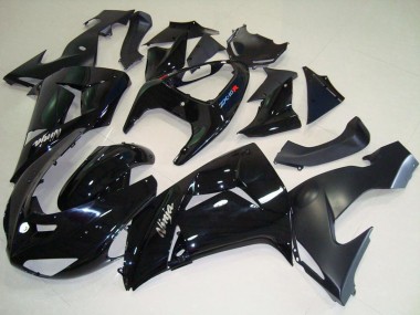Best 2006-2007 Kawasaki ZX10R Motorcycle Fairings - Glossy Black Matte Black White Ninja