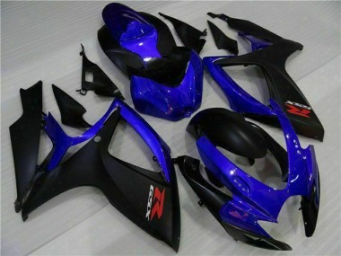 Best 2006-2007 Suzuki GSXR 600/750 Motorcycle Fairings - Blue Matte Black Red
