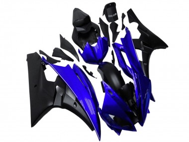 Best 2006-2007 Yamaha YZF R6 Motorcycle Fairing - Blue Matte Black