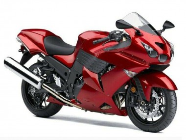 Best 2006-2011 Kawasaki ZX14R ZZR1400 Motorcycle Fairings - Red