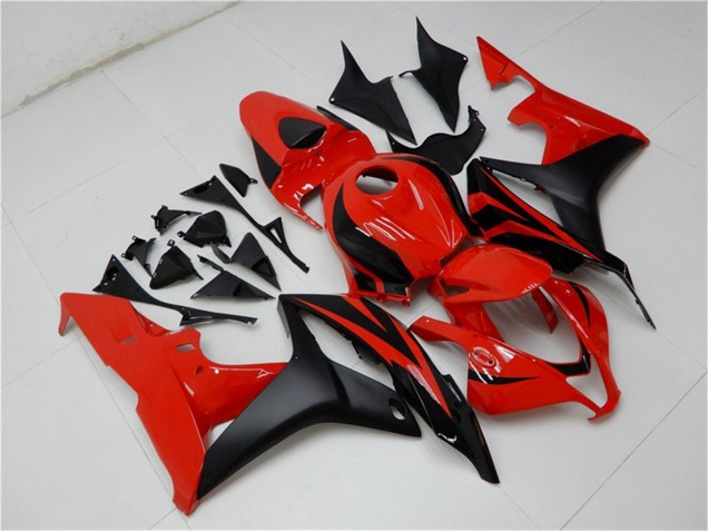 2007-2008 Honda CBR600RR Bike Fairings - Red Matte Black