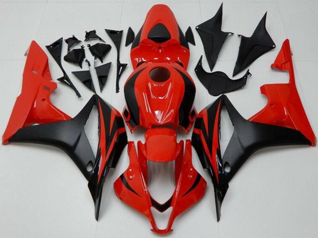 2007-2008 Honda CBR600RR Bike Fairings - Red Matte Black