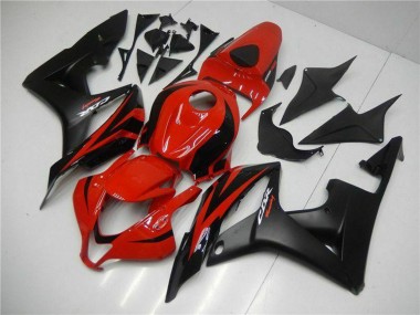 Best 2007-2008 Honda CBR600RR Motorcycle Fairings - Red Matte Black with Decals
