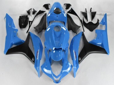 Best 2007-2008 Honda CBR600RR Motorcycle Fairing - Light Blue Glossy Black