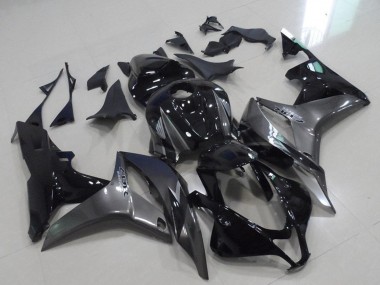 Best 2007-2008 Honda CBR600RR Motorcycle Fairings - Grey Glossy Black