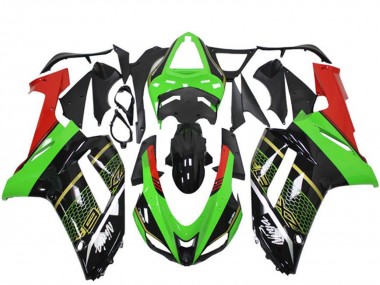 Best 2007-2008 Kawasaki ZX6R Motorcycle Fairing - Green Black