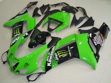 Best 2007-2008 Kawasaki ZX6R Motorcycle Fairings - Monster Green