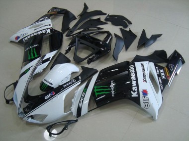 Best 2007-2008 Kawasaki ZX6R Motorcycle Fairings - White Monster